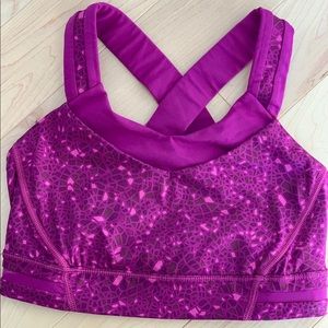 Lululemon pink sports bra size 2